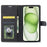 FORWENW F1 Series For iPhone 15 Plus Case Viewing Stand PU Leather Flip Cell Phone Cover - Black - 2