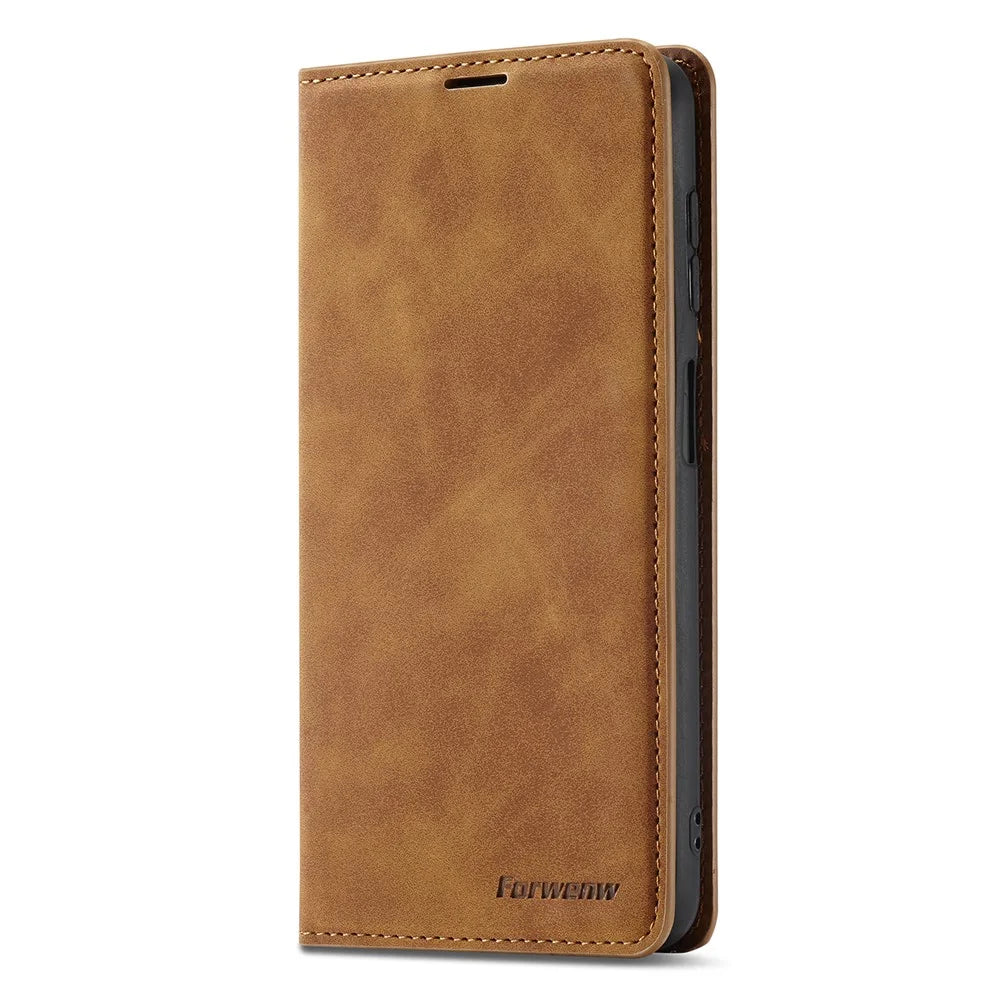 FORWENW Fantasy Series for Samsung Galaxy A25 5G (Global) (161.0 x 76.5 x 8.3mm) Case Skin-touch Phone Cover - Brown - 5