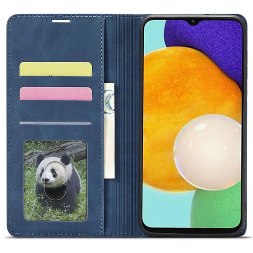 FORWENW Fantasy Series for Samsung Galaxy A55 5G Cases Mobile Phone Cover Skin-touch PU Leather Stand Wallet - Blue - 2