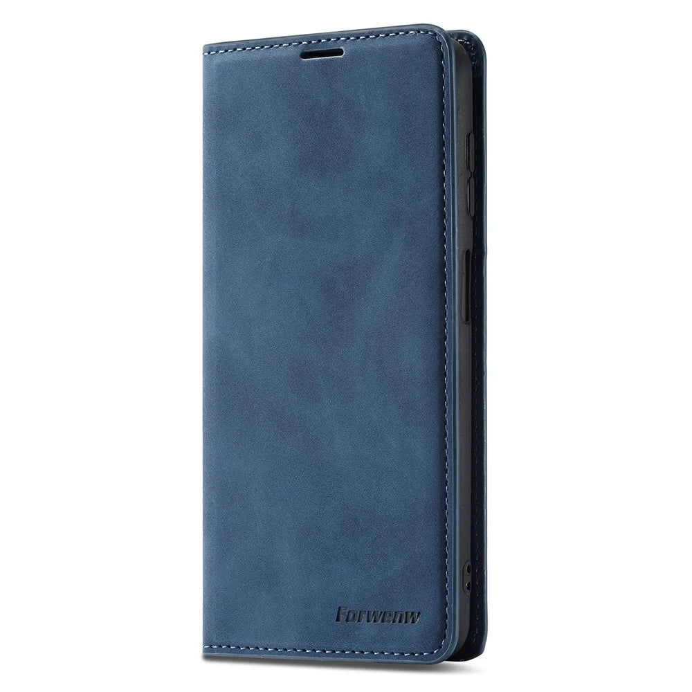 FORWENW Fantasy Series for Samsung Galaxy A55 5G Cases Mobile Phone Cover Skin-touch PU Leather Stand Wallet - Blue - 5