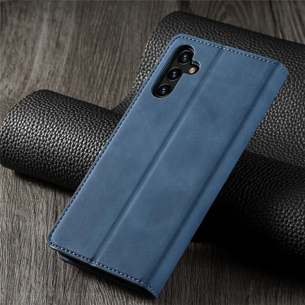FORWENW Fantasy Series for Samsung Galaxy A55 5G Cases Mobile Phone Cover Skin-touch PU Leather Stand Wallet - Blue - 7