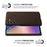 For Samsung Galaxy A55 5G Cloth+PC Phone Case Shockproof Slim Cell Phone Cover - Brown - 3