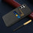 For Samsung Galaxy A55 5G Case with Dual Card Holder Cloth Texture Phone Cover - Black - 5