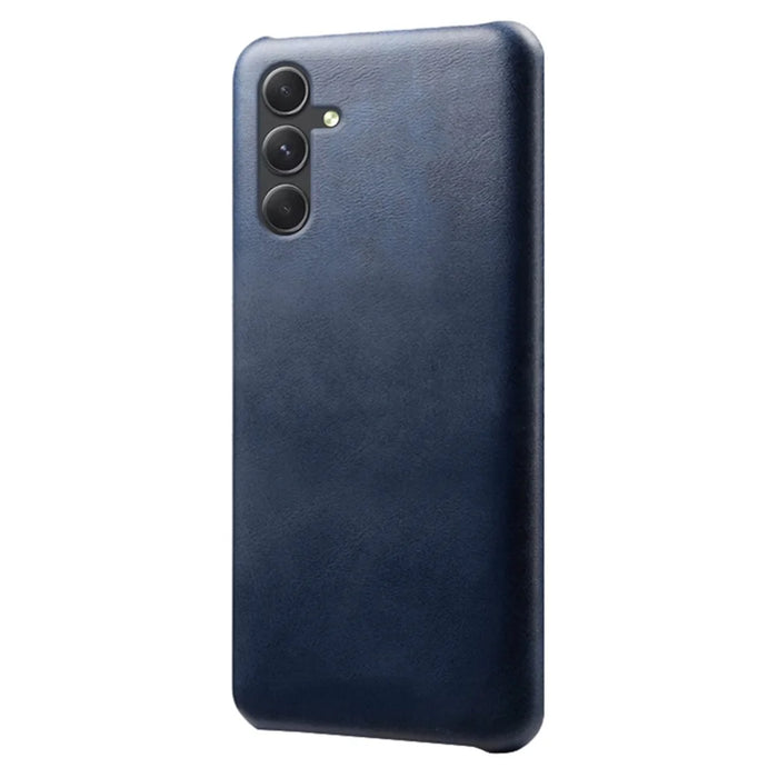 For Samsung Galaxy A55 5G Phone Cover Anti-scratch Calf Texture PU Leather+PC Phone Case - Blue - 1