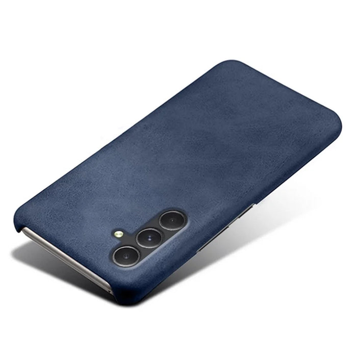 For Samsung Galaxy A55 5G Phone Cover Anti-scratch Calf Texture PU Leather+PC Phone Case - Blue - 3
