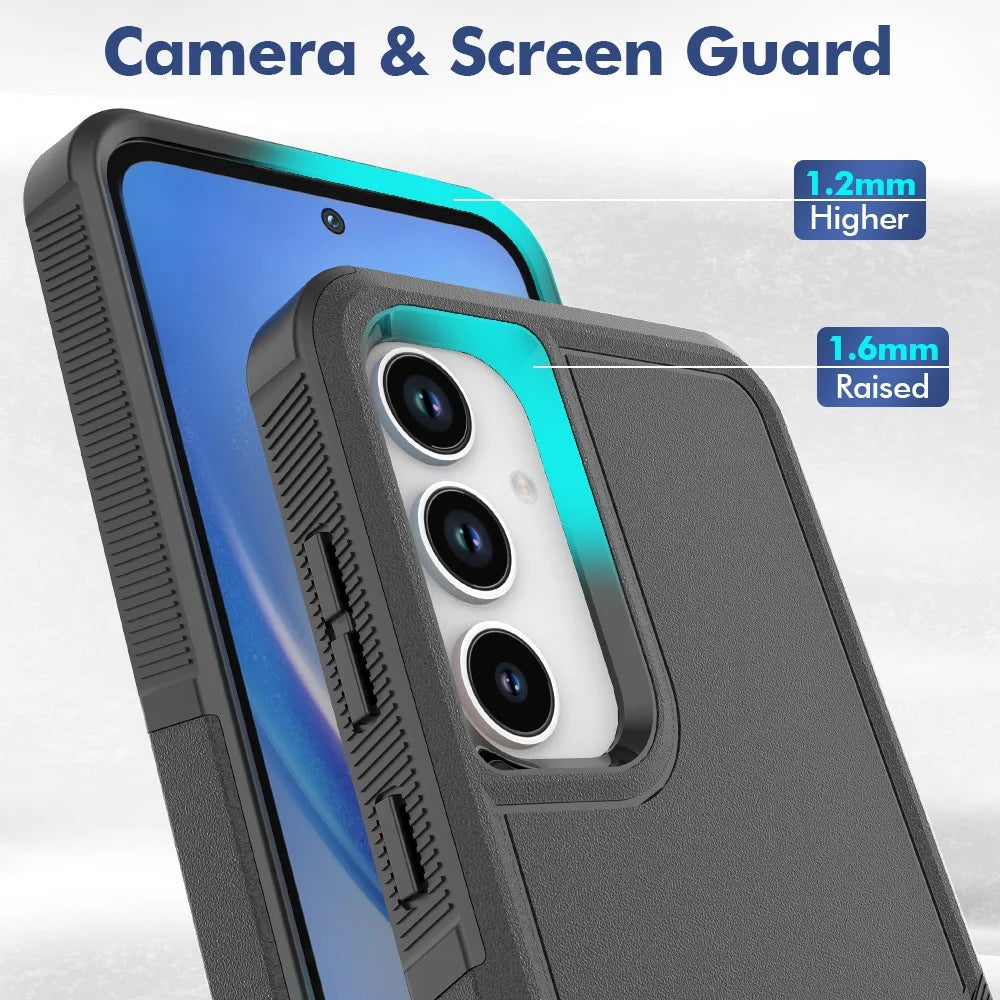 For Samsung Galaxy A35 5G Phone Case PC+TPU Drop-Proof Shell Cover - Black - 2
