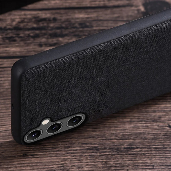 For Samsung Galaxy S23 FE Case Drop-resistant Cloth+PC Protective Shell - Grey - 6
