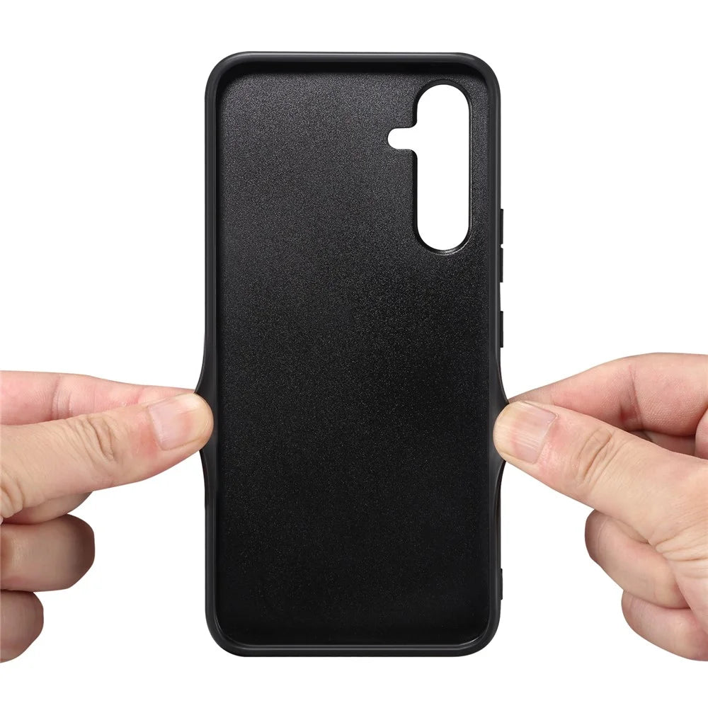 DENIOR For Samsung Galaxy A35 5G Case Leather+TPU Card Slot Phone Cover - Brown - 7