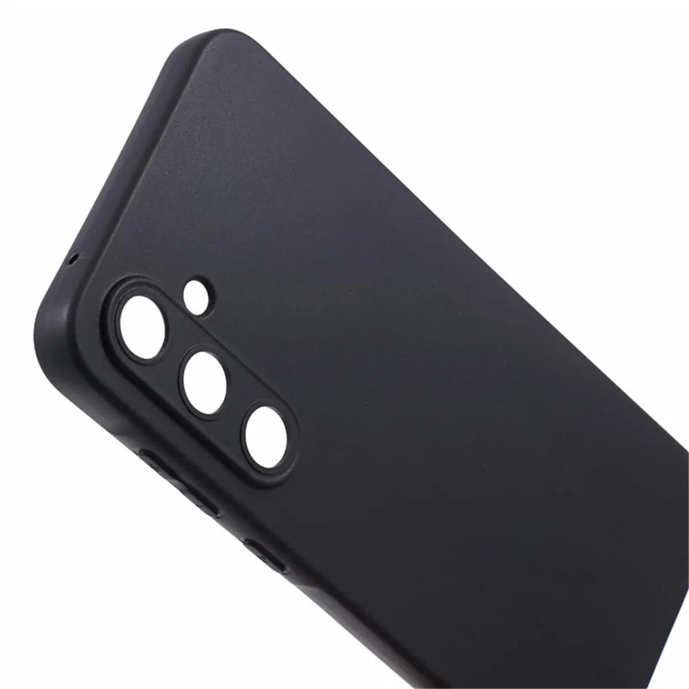 For Samsung Galaxy A25 5G (Global) (161.0 x 76.5 x 8.3mm) TPU Case Glossy Cover (Precise Lens Cutouts) - Black - 6