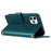 For iPhone 11 Pro Max Leather Case Stitching Rhombus Grid Crossbody Phone Cover - Green - 3