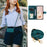 For iPhone 11 Pro Max Leather Case Stitching Rhombus Grid Crossbody Phone Cover - Green - 5