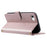 For iPhone 6 / 6s / 7 / 8 / SE (2020) / SE (2022) Case PU Leather Wallet Cover with 2 Straps - Rose Gold - 3
