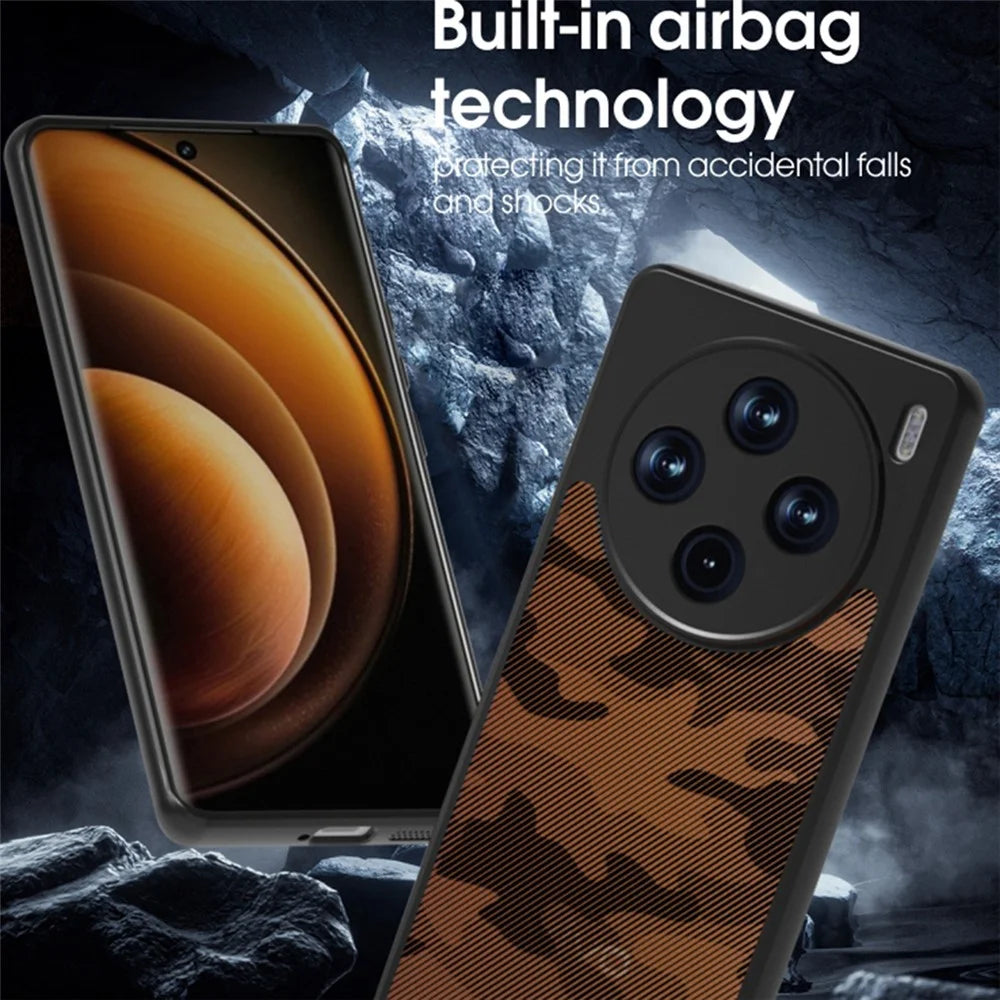IBMRS For vivo X100 5G Case TPU+PC Airbag Protection Back Cover - Artistic Camouflage - 5