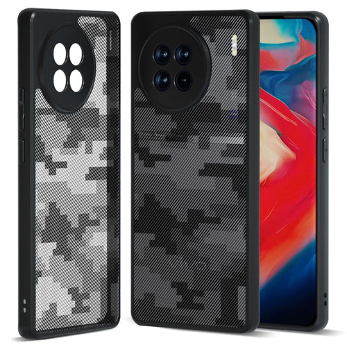 IBMRS For vivo X90 Pro+ 5G Case Drop-proof TPU+PC Phone Protective Shell - Grid Camouflage - 1