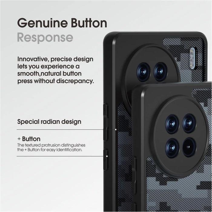 IBMRS For vivo X90 5G Case Airbag Protection TPU+PC Phone Protector  - Grid Camouflage - 4