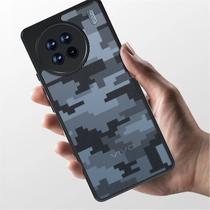 IBMRS For vivo X90 5G Case Airbag Protection TPU+PC Phone Protector  - Grid Camouflage - 7