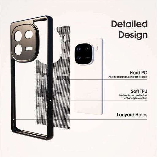 IBMRS For vivo iQOO 12 Pro 5G Case Airbag Protection Precise Lens Cutout Back Shell - Grid Camouflage - 2