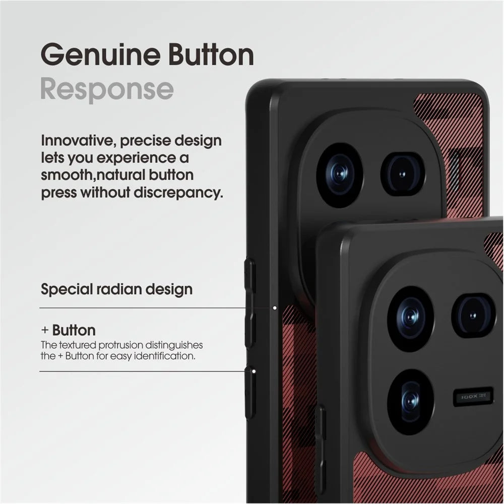 IBMRS For vivo iQOO 12 Pro 5G Case Airbag Protection Precise Lens Cutout Back Shell - Grid Camouflage - 4