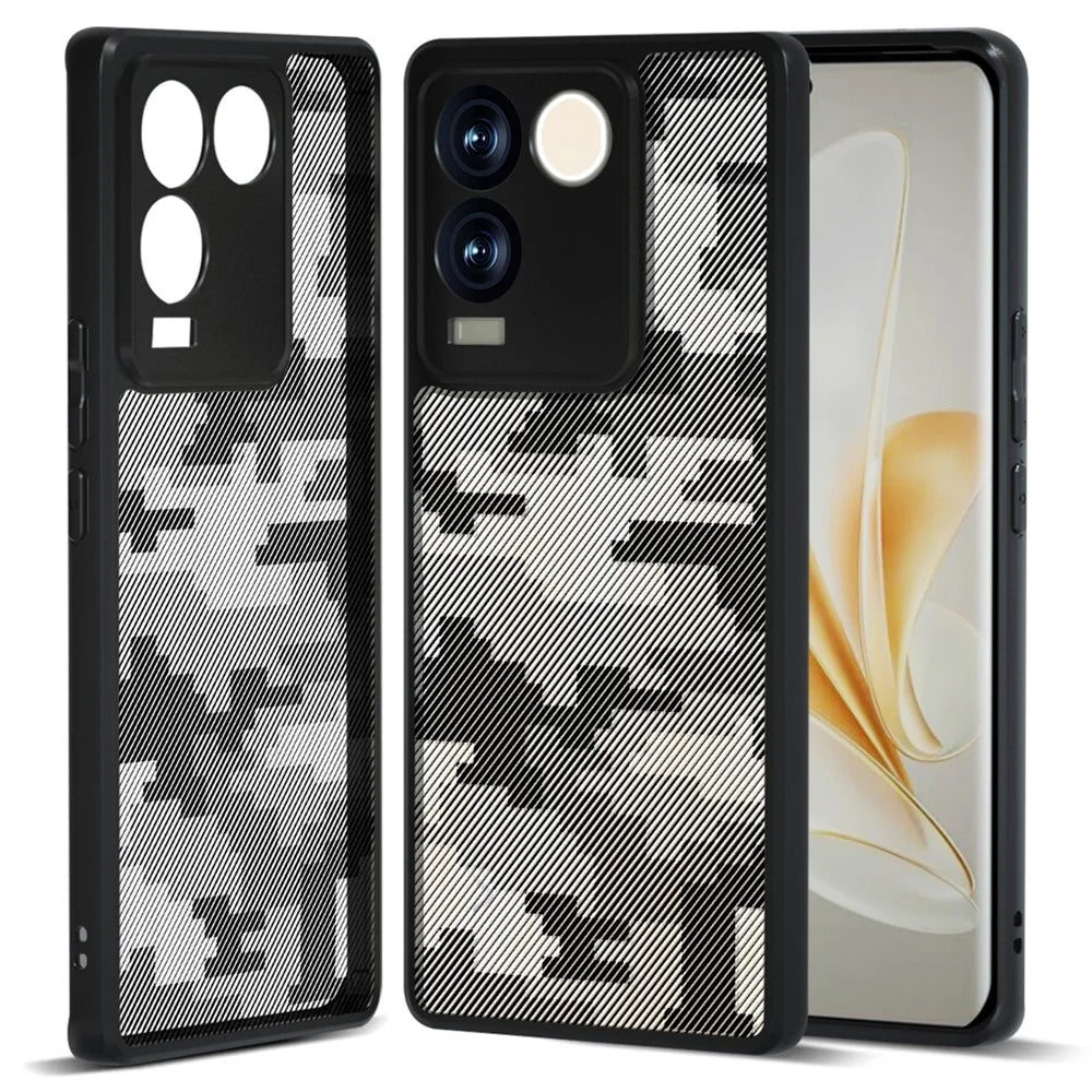 IBMRS For vivo S17e 5G Cell Phone Cases Precise Cutout Camera Protection Cover - Grid Camouflage - 1