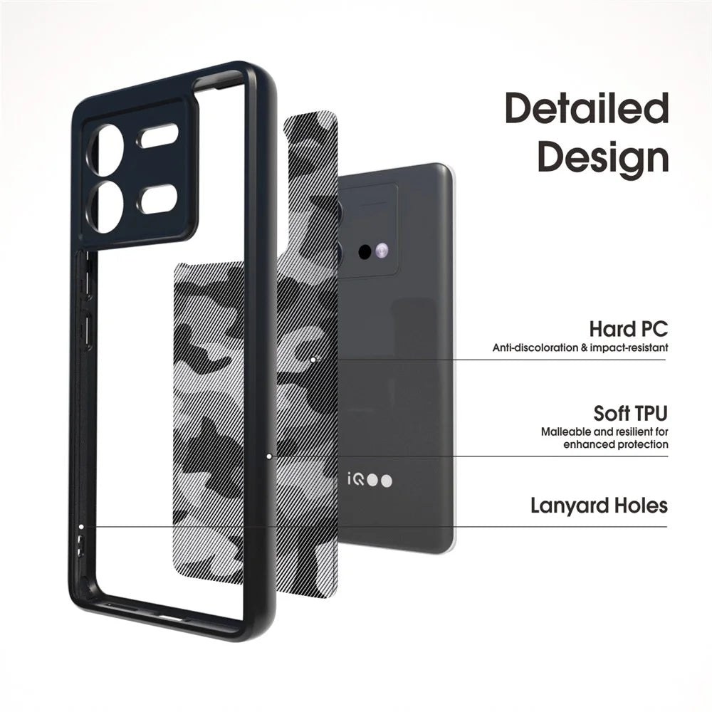 IBMRS For vivo iQOO Neo8 5G / Neo8 Pro 5G Back Case Precise Cutout Camera Protection Phone Shell - Artistic Camouflage - 2
