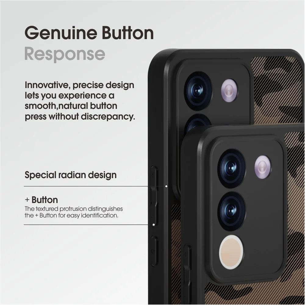 IBMRS Phone Case for vivo V29e (Global) 5G / Y200 4G Shell TPU+PC Scratch-proof Cover - Artistic Camouflage - 4