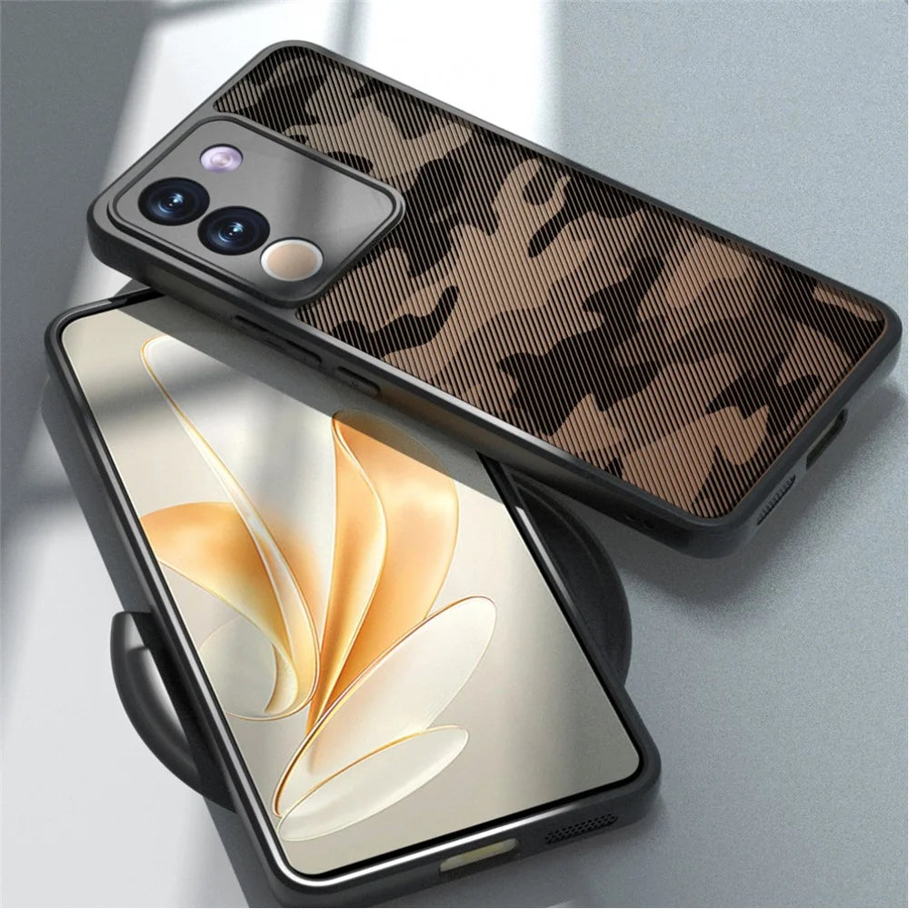 IBMRS Phone Case for vivo V29e (Global) 5G / Y200 4G Shell TPU+PC Scratch-proof Cover - Artistic Camouflage - 5
