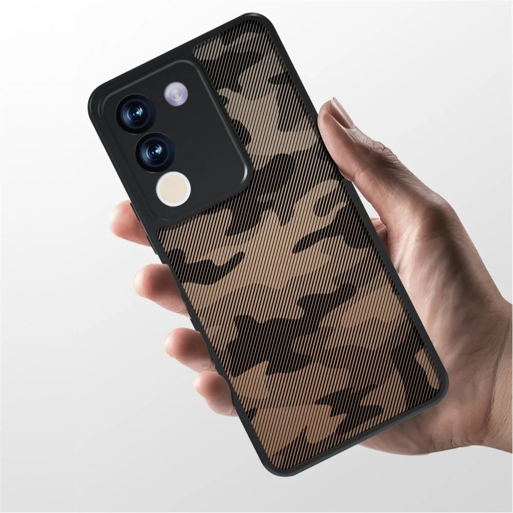 IBMRS Phone Case for vivo V29e (Global) 5G / Y200 4G Shell TPU+PC Scratch-proof Cover - Artistic Camouflage - 6