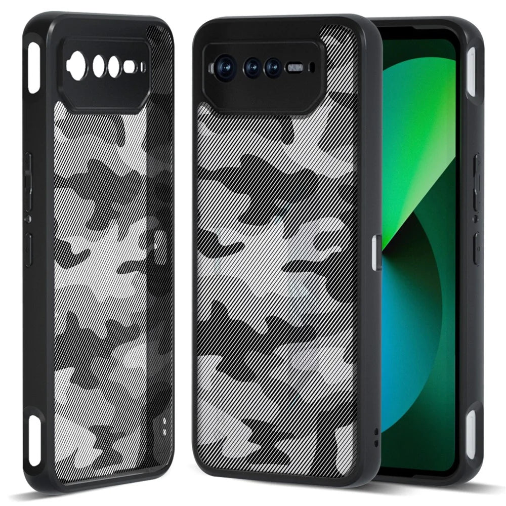 IBMRS For Asus ROG Phone 6 5G / Phone 6 Pro 5G / Phone 6D 5G Case Hard PC Back+Soft TPU Frame Protective Cover - Artistic Camouflage - 1