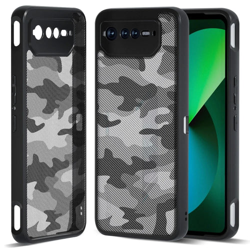 IBMRS For Asus ROG Phone 6 5G / Phone 6 Pro 5G / Phone 6D 5G Case Hard PC Back+Soft TPU Frame Protective Cover - Artistic Camouflage - 1