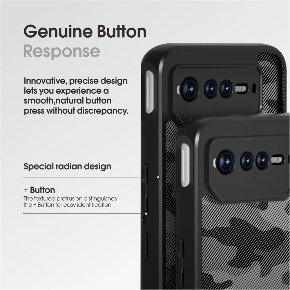 IBMRS For Asus ROG Phone 6 5G / Phone 6 Pro 5G / Phone 6D 5G Case Hard PC Back+Soft TPU Frame Protective Cover - Artistic Camouflage - 4
