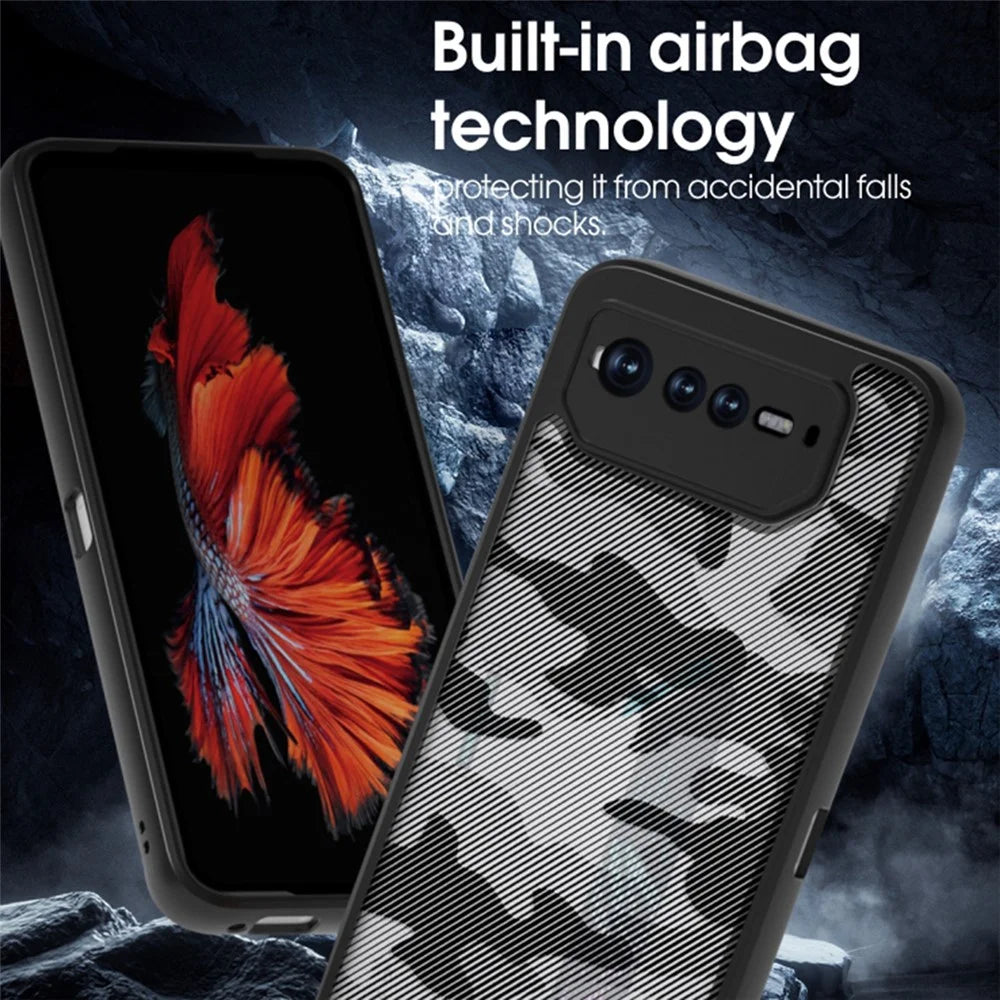 IBMRS For Asus ROG Phone 6 5G / Phone 6 Pro 5G / Phone 6D 5G Case Hard PC Back+Soft TPU Frame Protective Cover - Artistic Camouflage - 5
