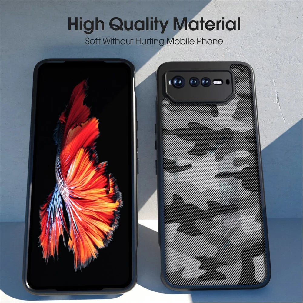 IBMRS For Asus ROG Phone 6 5G / Phone 6 Pro 5G / Phone 6D 5G Case Hard PC Back+Soft TPU Frame Protective Cover - Artistic Camouflage - 6