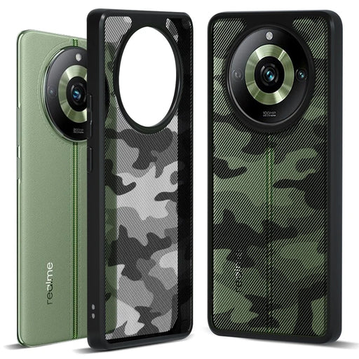 IBMRS For Realme 11 Pro 5G / 11 Pro+ 5G Phone Cover Hard PC Soft TPU Big Rear Lens Hole Case - Artistic Camouflage - 1