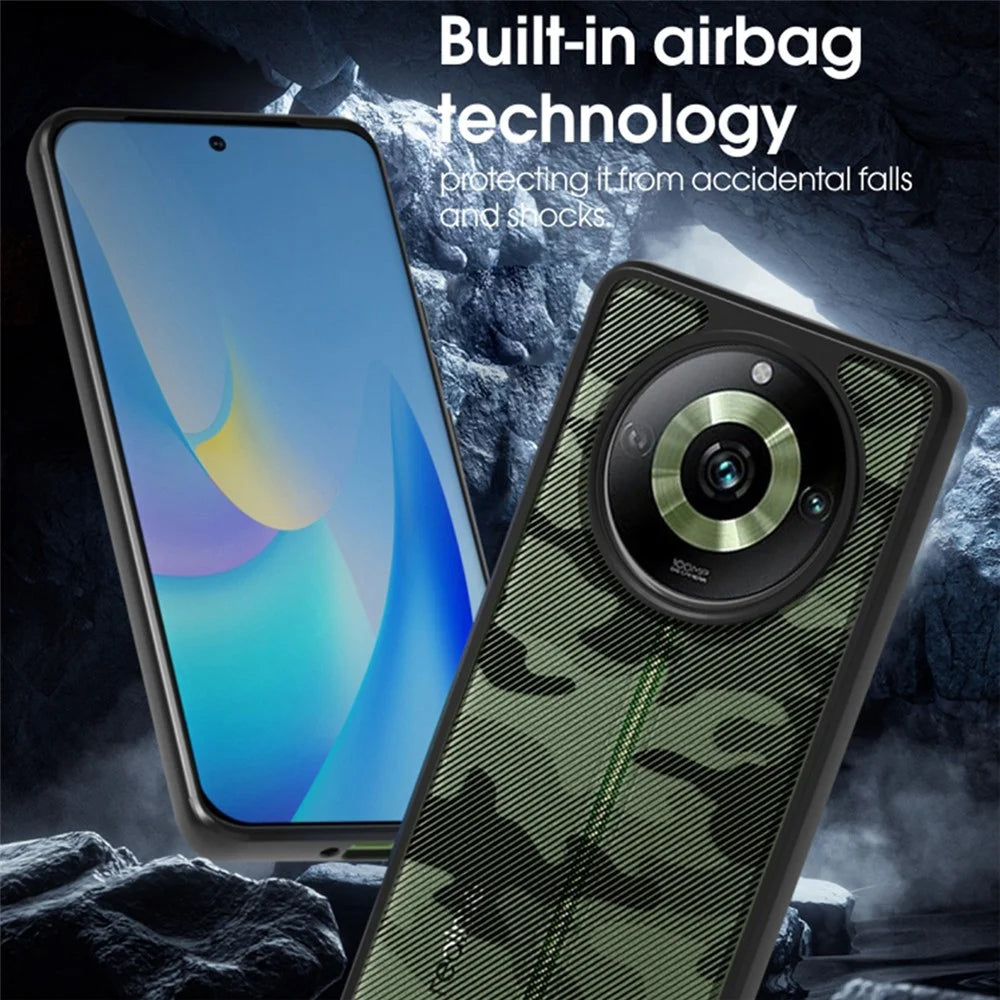 IBMRS For Realme 11 Pro 5G / 11 Pro+ 5G Phone Cover Hard PC Soft TPU Big Rear Lens Hole Case - Artistic Camouflage - 5