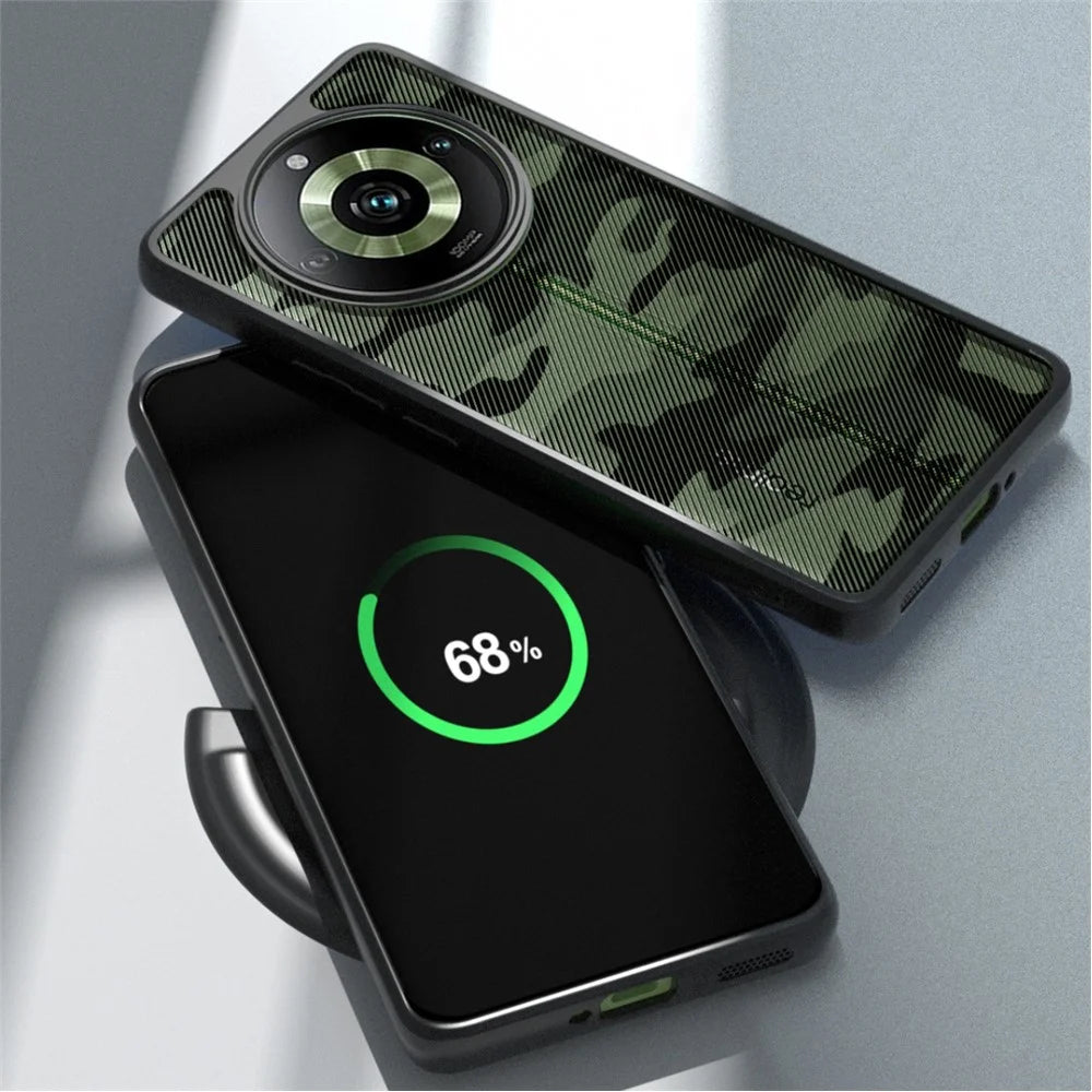 IBMRS For Realme 11 Pro 5G / 11 Pro+ 5G Phone Cover Hard PC Soft TPU Big Rear Lens Hole Case - Artistic Camouflage - 6