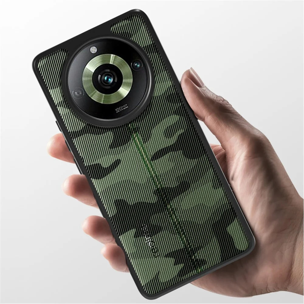 IBMRS For Realme 11 Pro 5G / 11 Pro+ 5G Phone Cover Hard PC Soft TPU Big Rear Lens Hole Case - Artistic Camouflage - 7