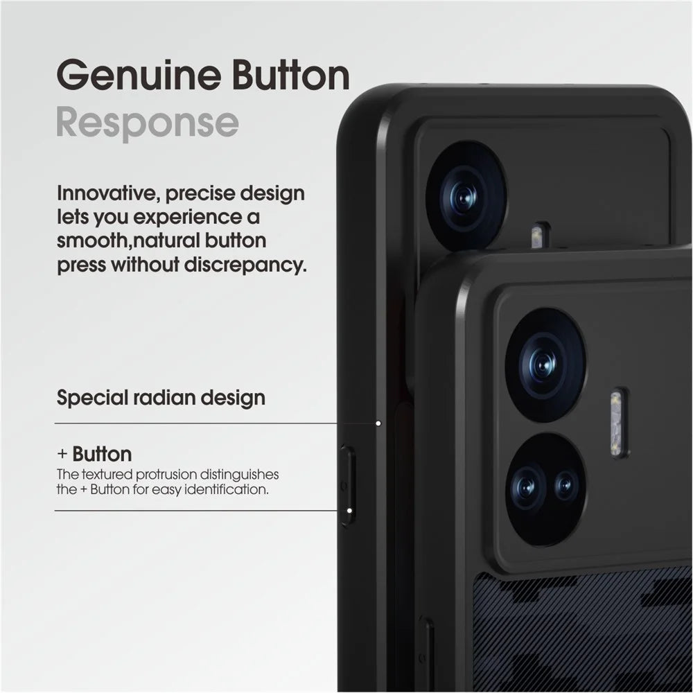 IBMRS For Realme GT Neo 5 5G / GT Neo5 SE 5G Case Hard PC Soft TPU Phone Guard Cover - Grid Camouflage - 4