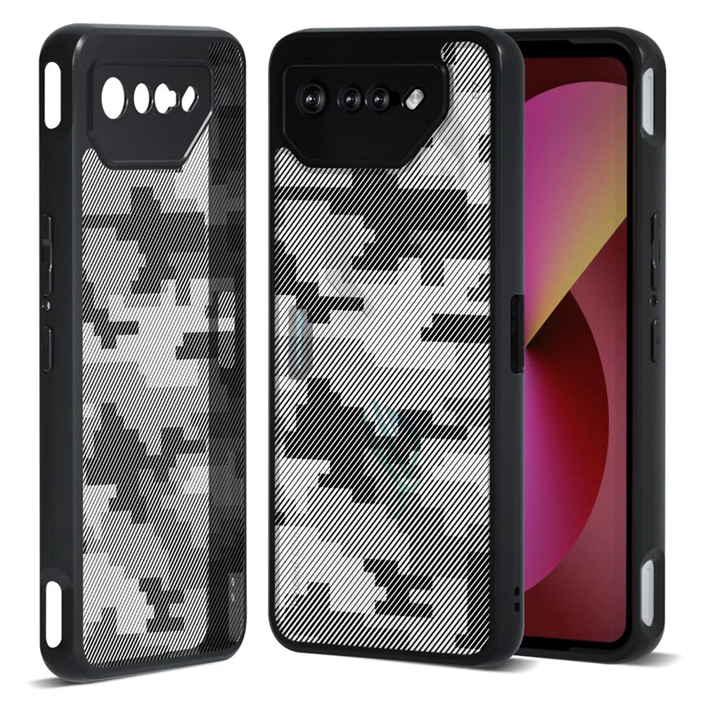 IBMRS For Asus ROG Phone 7 5G Cases Anti-Scratch TPU+PC Phone Cover Shell - Grid Camouflage - 1