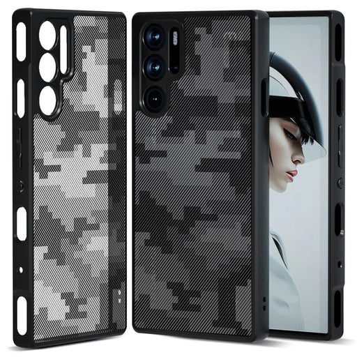 IBMRS Phone Cover for ZTE nubia Red Magic 9 Pro 5G / 9 Pro+ 5G Shockproof Case TPU+PC Phone Shell - Grid Camouflage - 1