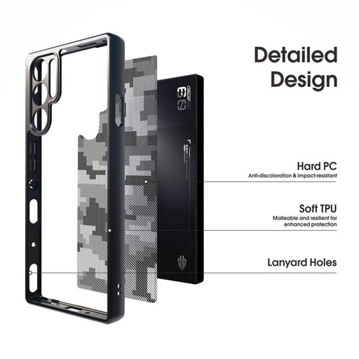 IBMRS Phone Cover for ZTE nubia Red Magic 9 Pro 5G / 9 Pro+ 5G Shockproof Case TPU+PC Phone Shell - Grid Camouflage - 2