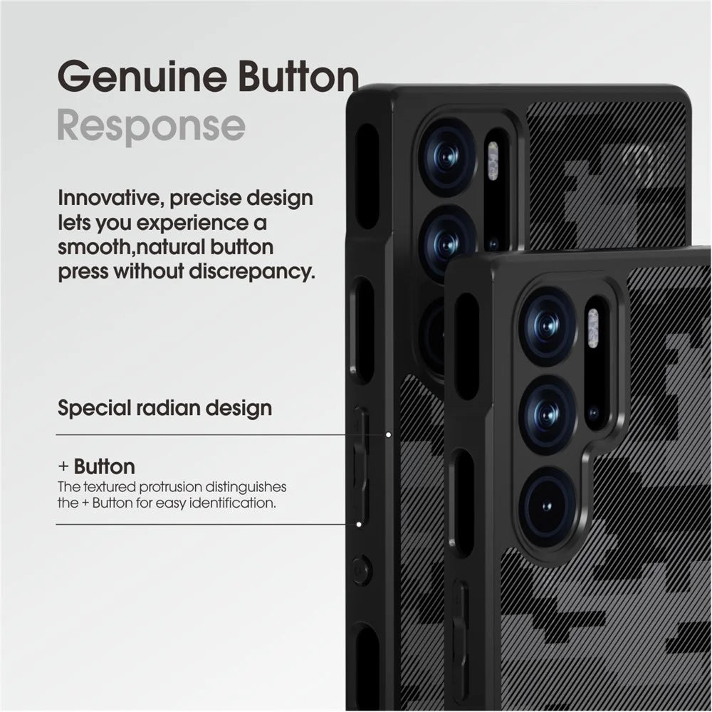 IBMRS Phone Cover for ZTE nubia Red Magic 9 Pro 5G / 9 Pro+ 5G Shockproof Case TPU+PC Phone Shell - Grid Camouflage - 4