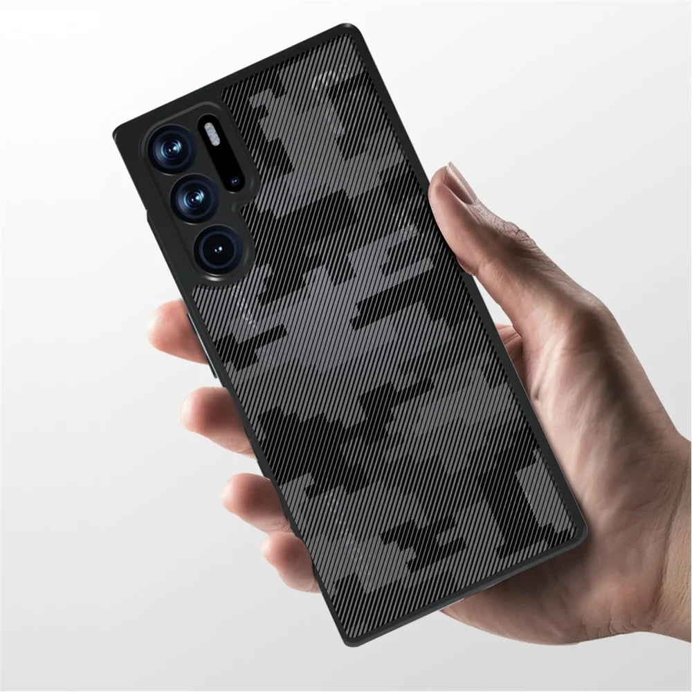 IBMRS Phone Cover for ZTE nubia Red Magic 9 Pro 5G / 9 Pro+ 5G Shockproof Case TPU+PC Phone Shell - Grid Camouflage - 6