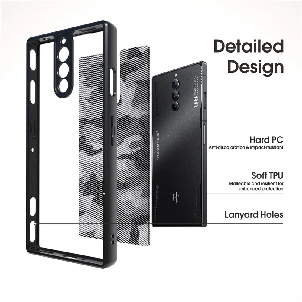 IBMRS For ZTE nubia Red Magic 8S Pro / 8 Pro+ 5G / 8 Pro 5G Cases Slim-Fit TPU+PC Phone Cover - Artistic Camouflage - 2