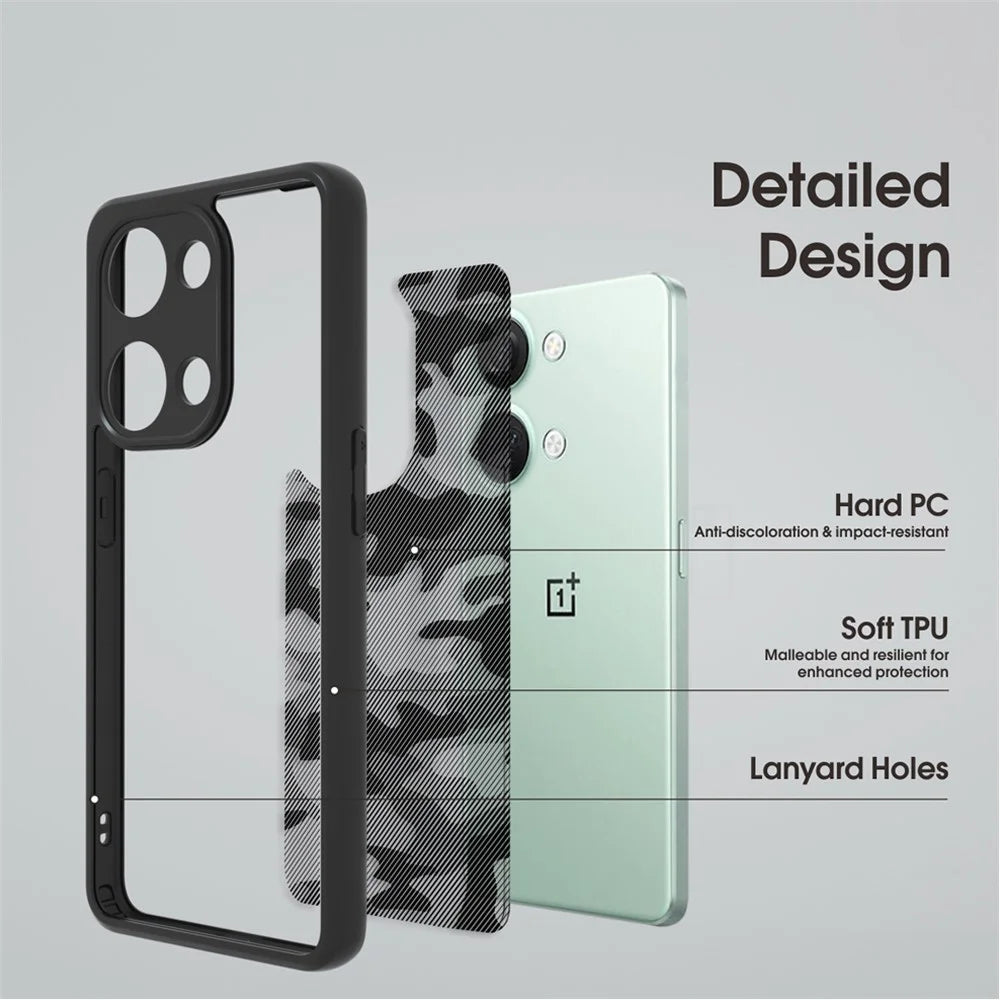 IBMRS TPU+PC Phone Cover for OnePlus Nord 3 5G / Ace 2V Cases Shockproof Phone Shell - Artistic Camouflage - 2