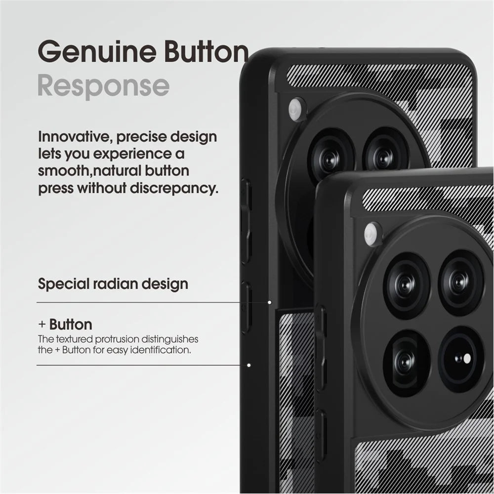 IBMRS Phone Cover for OnePlus 12 5G Cases Shockproof TPU+PC Phone Shell - Grid Camouflage - 4