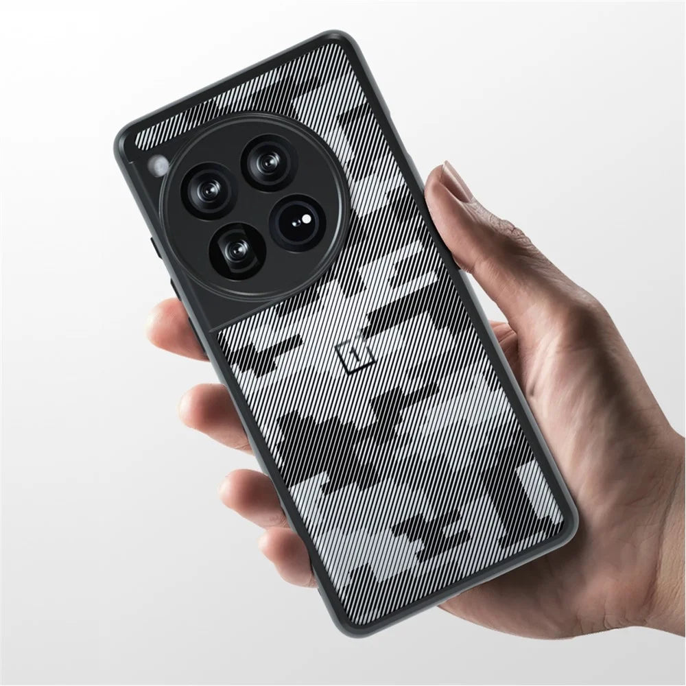 IBMRS Phone Cover for OnePlus 12 5G Cases Shockproof TPU+PC Phone Shell - Grid Camouflage - 6
