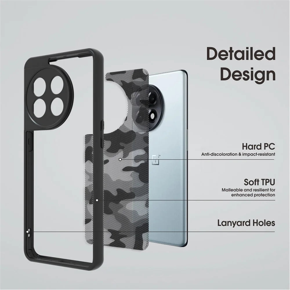 IBMRS Drop-Proof Phone Cover for OnePlus Ace 2 5G / 11R 5G Cases Shockproof TPU+PC Shell - Artistic Camouflage - 2
