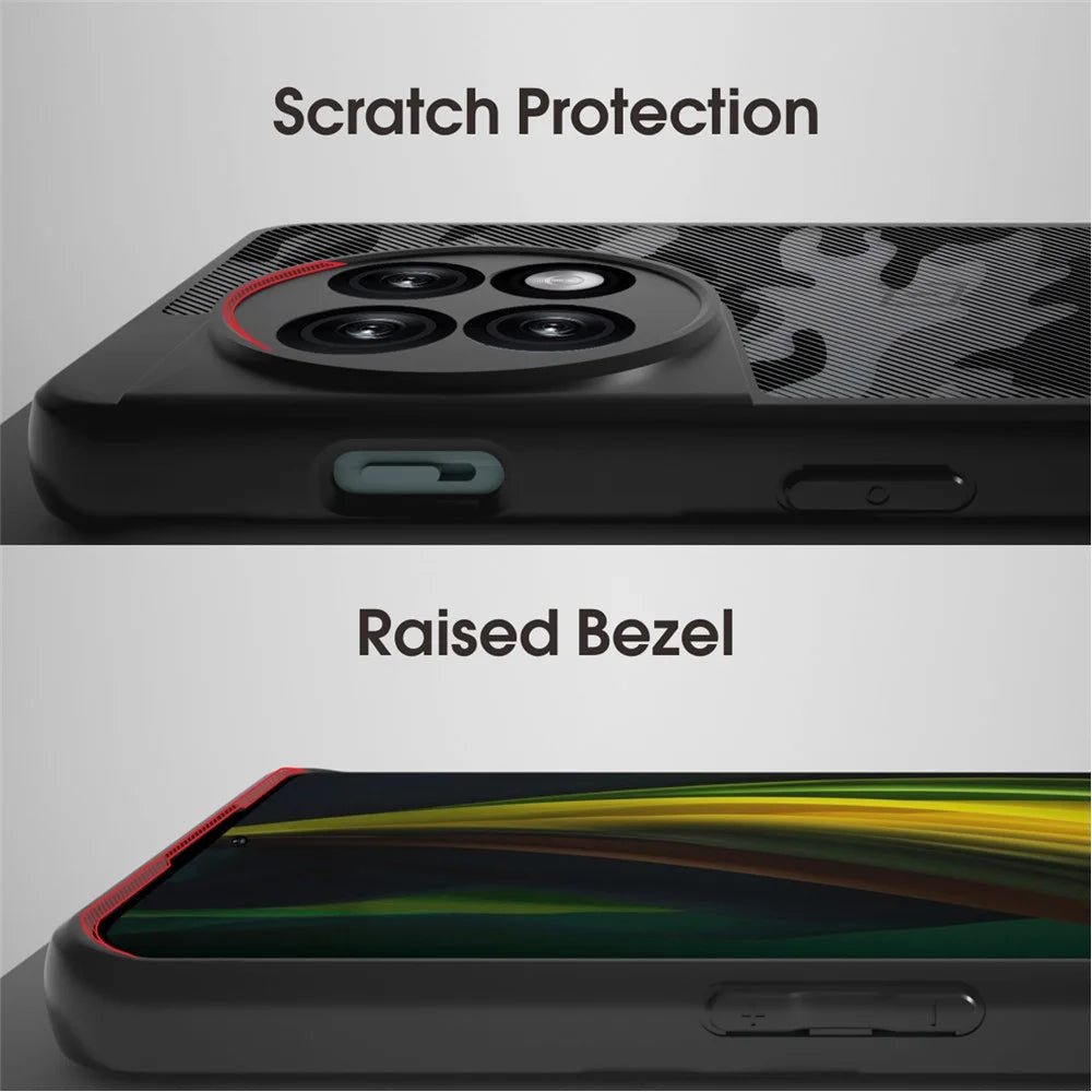IBMRS Drop-Proof Phone Cover for OnePlus Ace 2 5G / 11R 5G Cases Shockproof TPU+PC Shell - Artistic Camouflage - 3