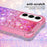 For Samsung Galaxy A35 5G TPU Case Gradient Quicksand Phone Back Cover - Pink+Purple - 4