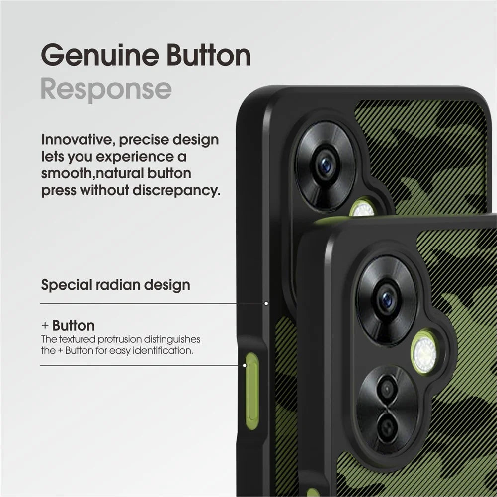 IBMRS Case for OnePlus Nord CE 3 Lite 5G / Nord N30 5G Shell PC+TPU Airbag Protection Phone Cover - Artistic Camouflage - 4